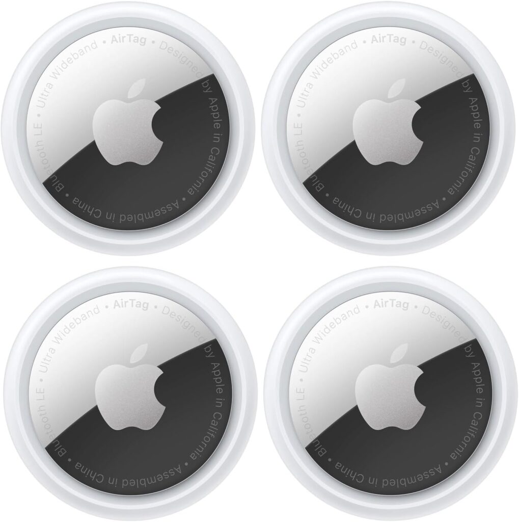 Apple AirTag Tracking Device, 4-Pack (Renewed)