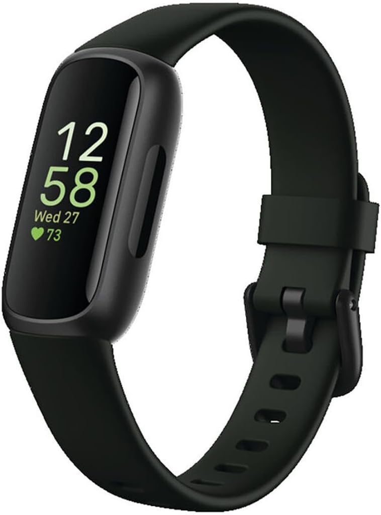Fitbit Inspire 3 Fitness Tracker Bundle – Includes Inspire 3 Watch, Extra Bands, Screen Protectors, Charger & Cleaning Cloth – All-in-One Health & Activity Monitor for Men & Women
