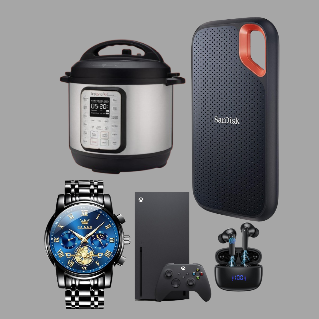 Instant Pot Pro 10-in-1 Pressure Cooker OLEVS Watches Men Waterproof Luxury Big Face Mens Watch Stainless Steel Quartz Analog Dress Watches for Men Luminous Multifunction Man Watch Relojes De Hombre SanDisk 2TB Portable SSD Up to 800MBs Wireless Earbuds Xbox Series X 1TB SSD Console - Includes Xbox Wireless Controller - Up to 120 frames per second - 16 GB RAM - 1 TB SSD Storage - Experience True 4K Gaming - Xbox Velocity Architecture
